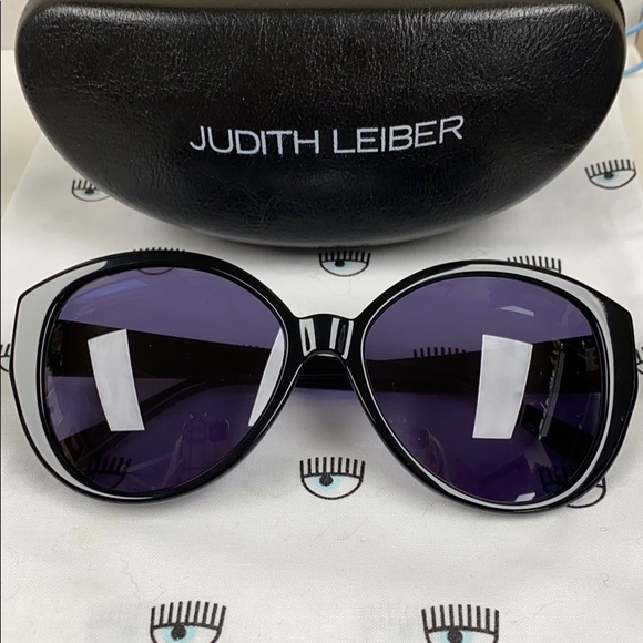 Judith Lieber GorgeousBlackRed Crystals Sunglasses main image 11